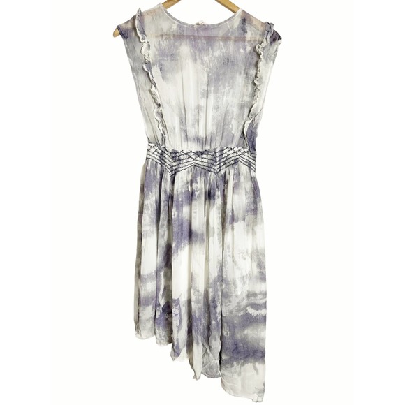 Chelsea & Violet Purple Ruffle Abstract Boho Midi Dress Size S - Picture 4 of 8